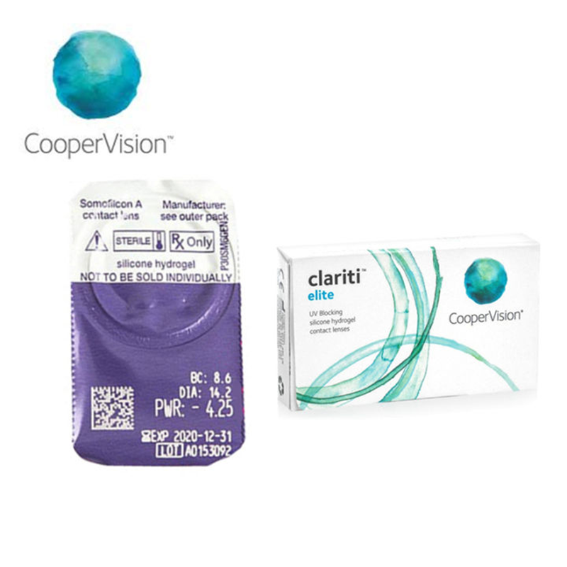 CooperVision Clariti Elite Monthly Contact Lenses (3 Lenses/Box)