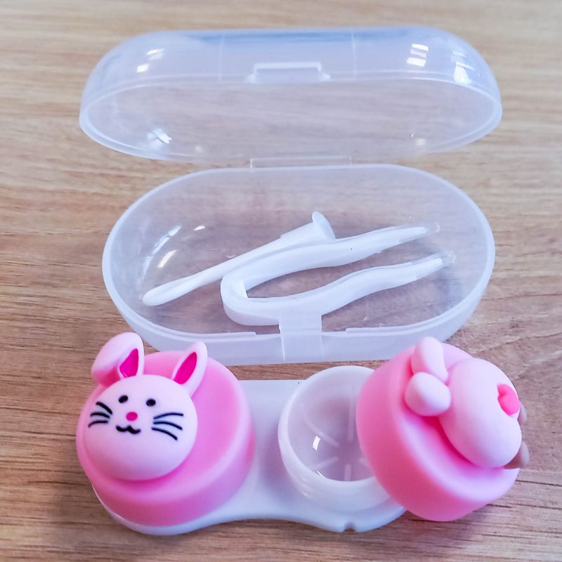 Cute Pink Contact Lens Case