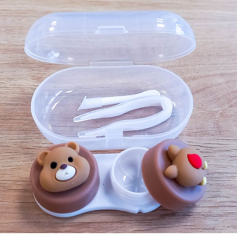 Cute Brown Contact Lens Case