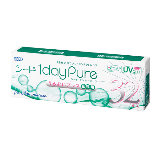 Kính áp tròng 1 ngày không màu SEED1dayPure for Astigmatism  (Kính áp tròng cho mắt loạn thị) - 32 miếng/hộp